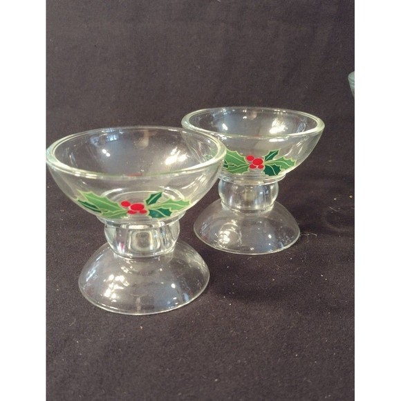 Vintage 4pc AVON Holiday Hostess Collection Holly Christmas Serve Ware - Picture 5 of 6